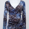 #070 Karen Kane T-shirt Blue | c. 200 | Size 10/12