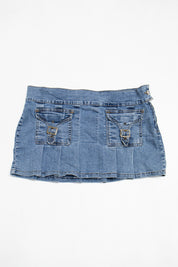 #087 Acid Blue Mini Skirt Blue | c. 203 | Size 12