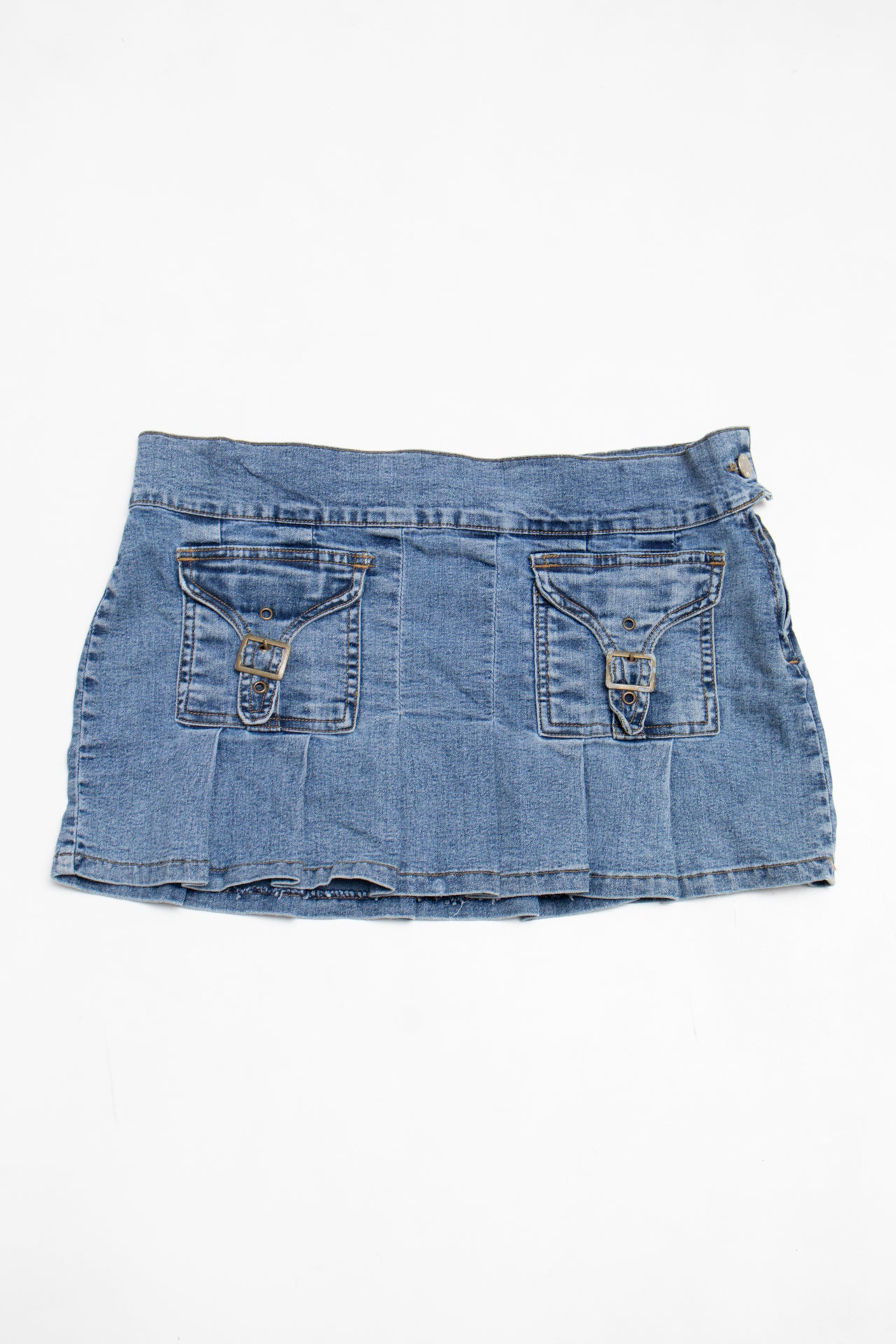#087 Acid Blue Mini Skirt Blue | c. 203 | Size 12