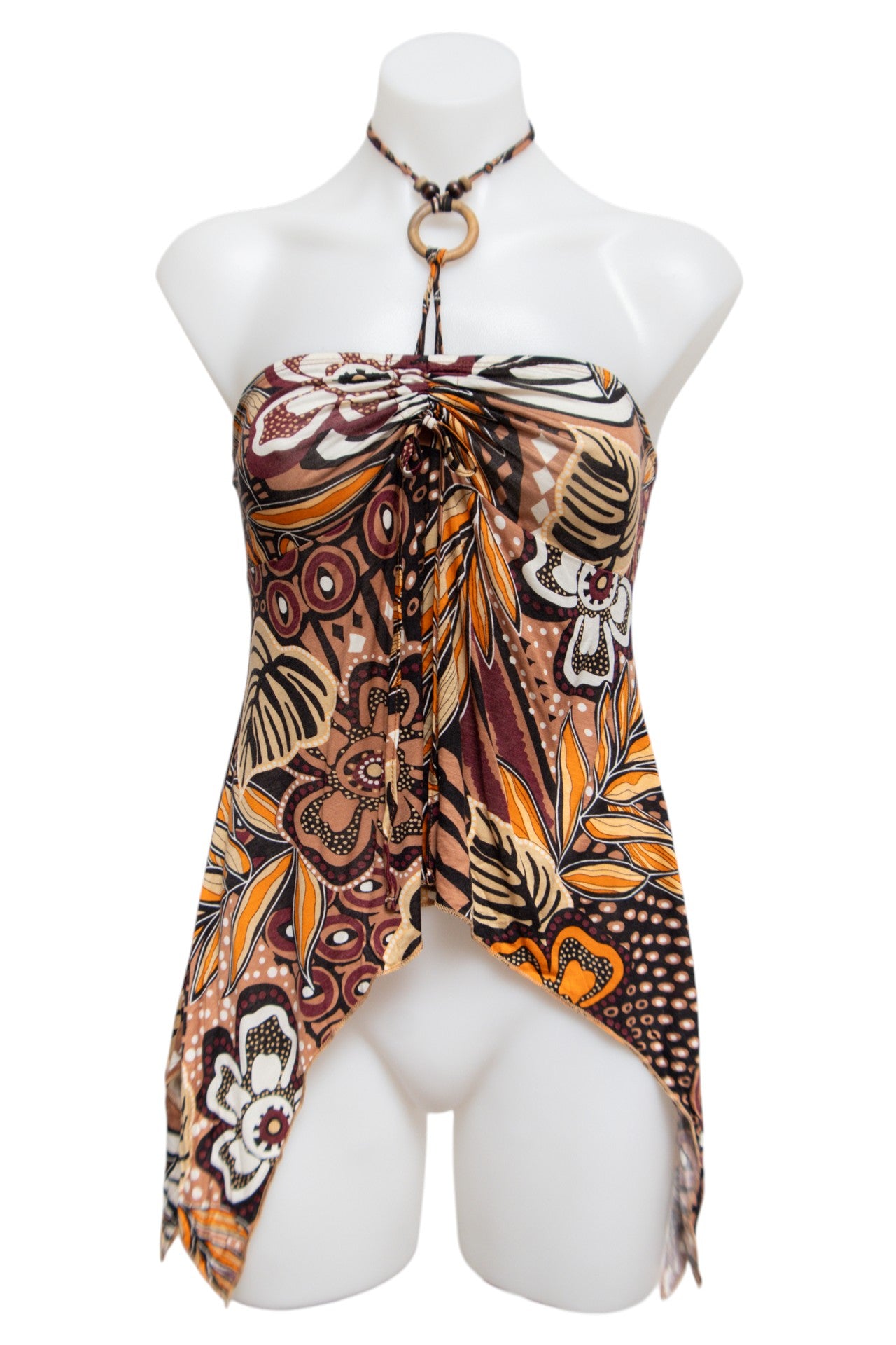 #102 Easy Wear Halter Top Brown | c. 180 | Size 8