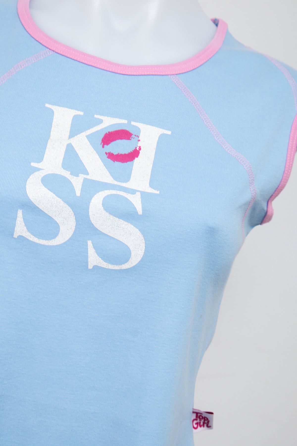 #081 Deadstock Top Girl T-shirt Blue | c. | Size 10/12