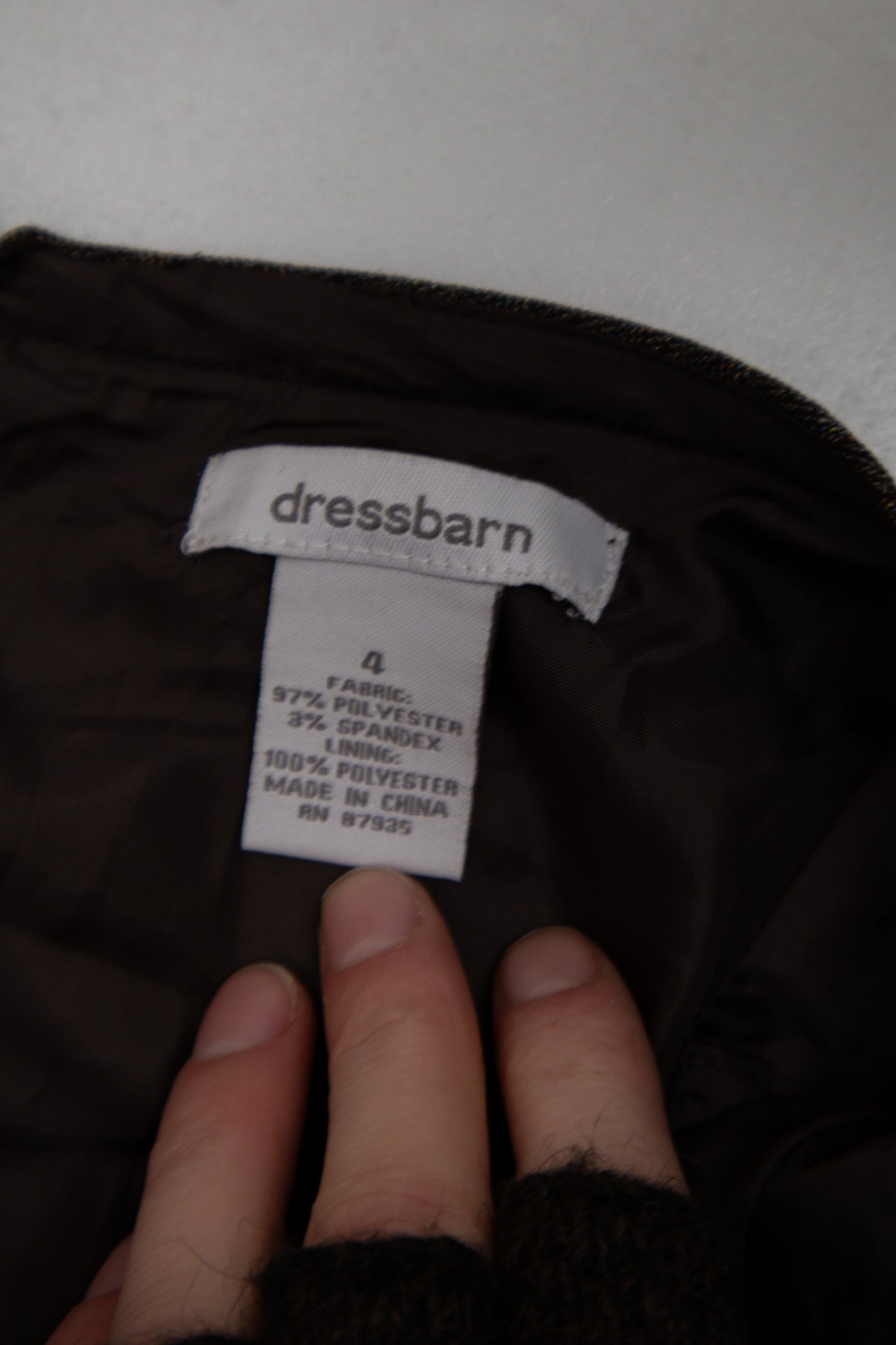 #163 Dressbarn Skirt Brown | c. 197 | Size 8