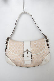 #187 Coach Shoulder Bag Beige | c. 202 | Size