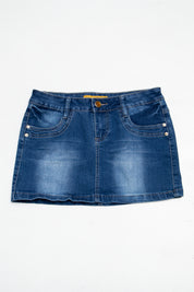 #166 Gourd Mini Skirt Blue | c. 209 | Size 8