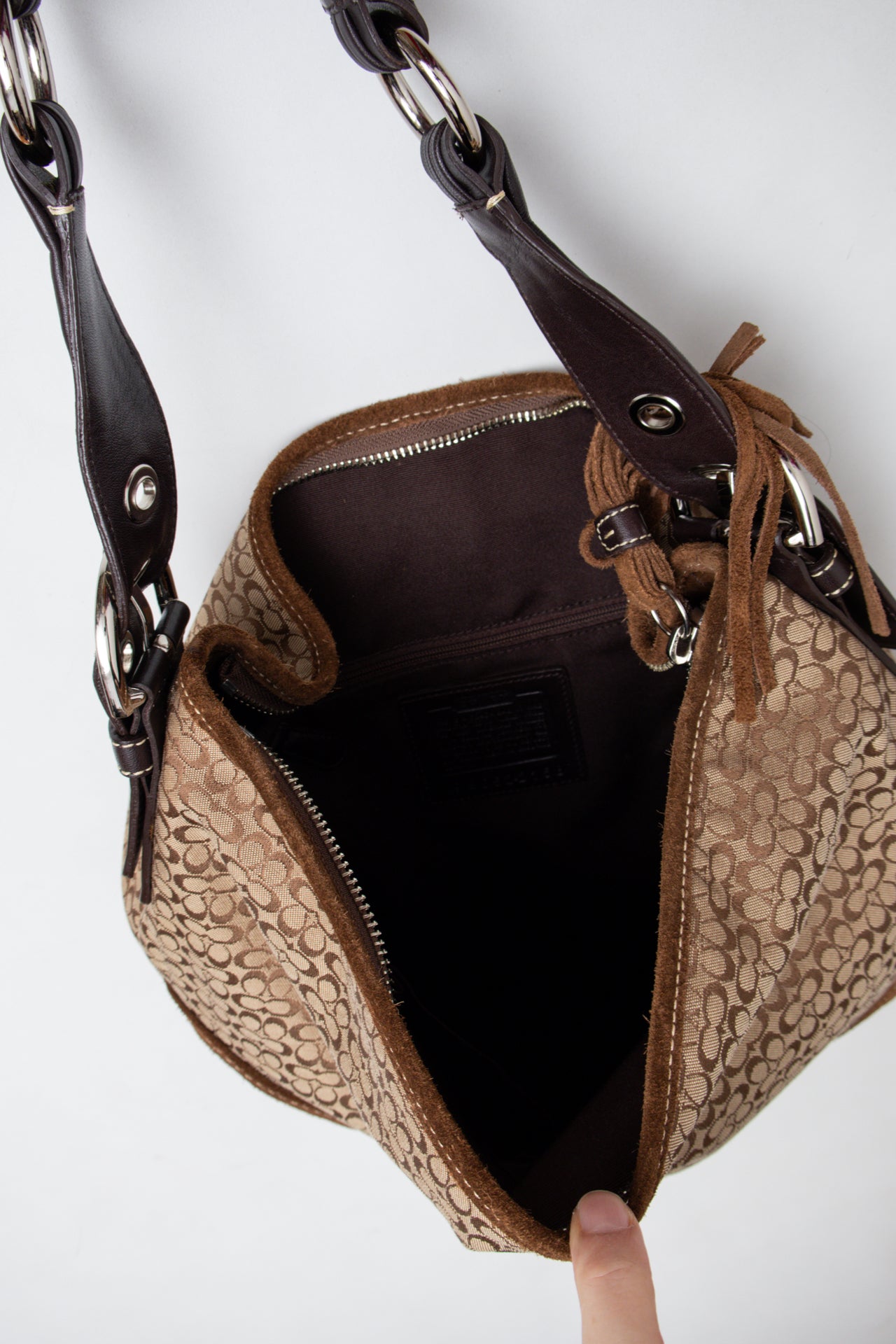 #196 Coach Shoulder Bag Brown | c. 198 | Size