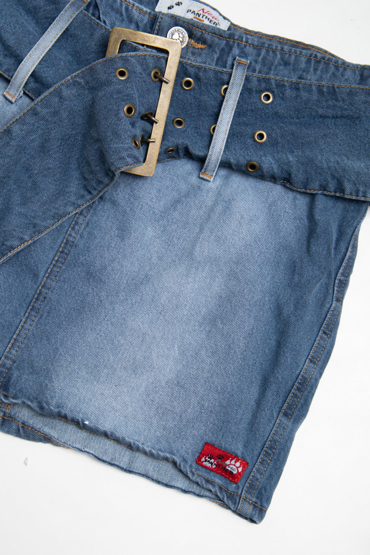 #155 New Panther Mini Skirt Blue | c. 208 | Size 8