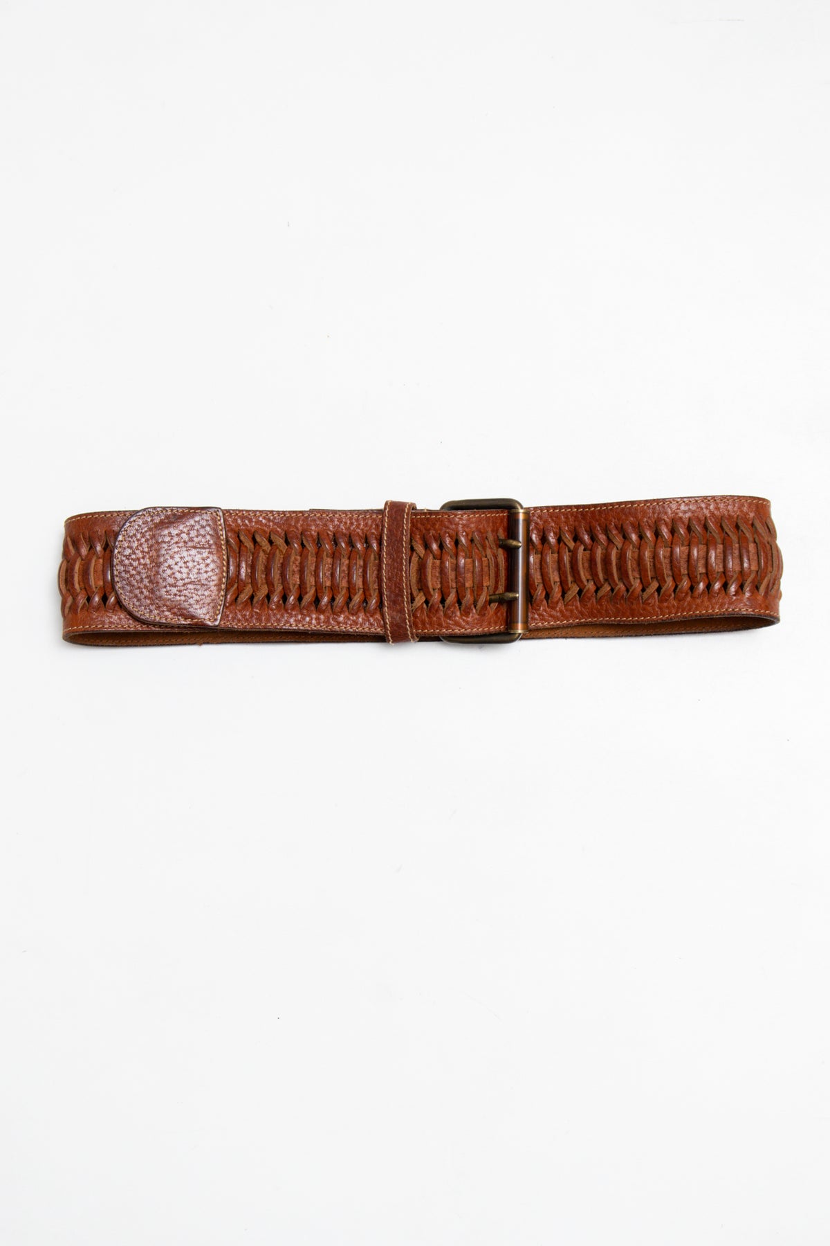 #143 Giorgio Armani Italian Leather Belt Brown | c. 209 | Size