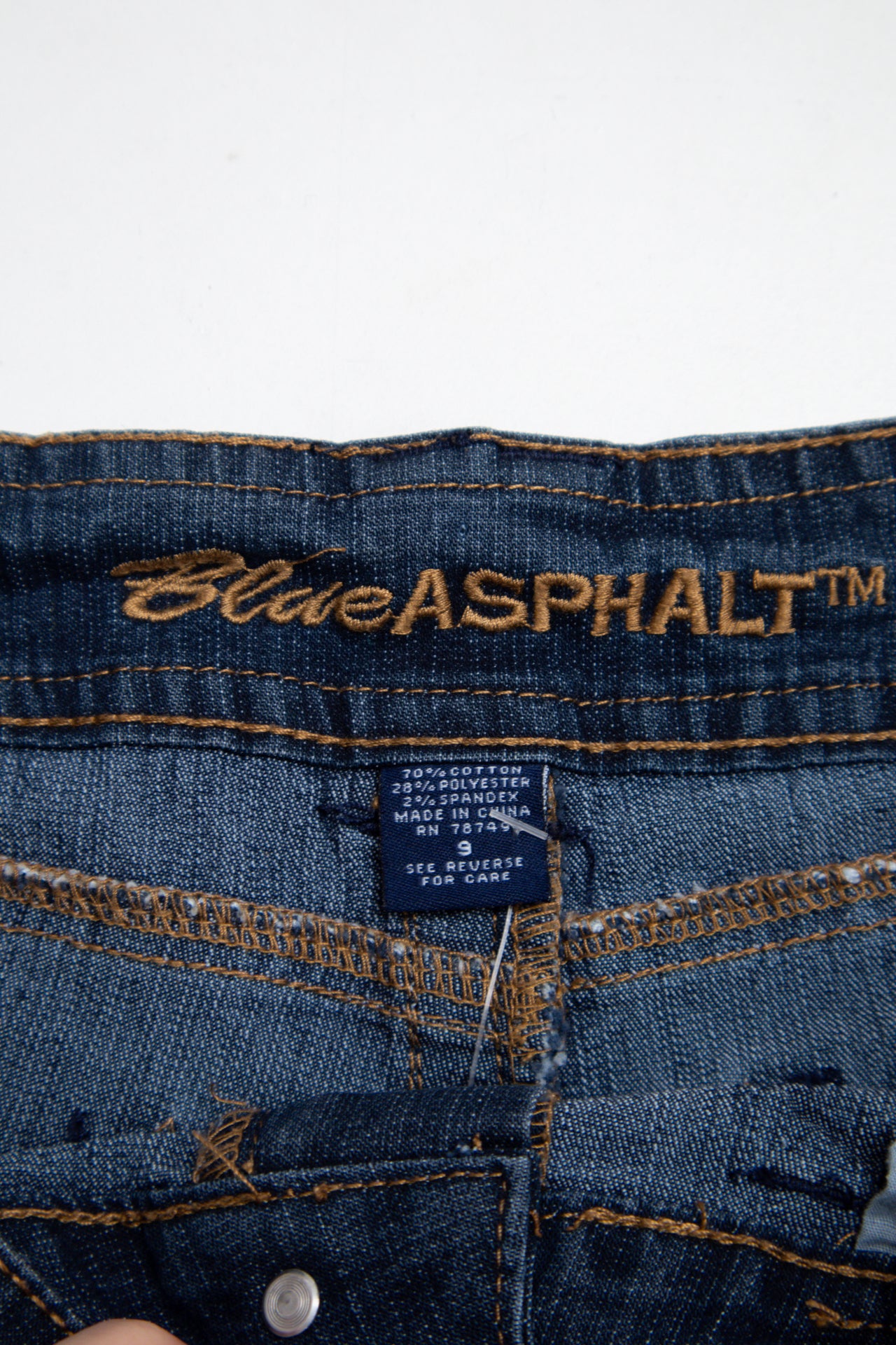 #162 Blue Asphalt Shorts Blue | c. 200 | Size 8