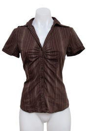 #045 New York & Company Short Sleeve Brown | c. 213 | Size 8