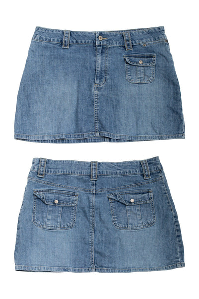 #133 Brigitta Denim Mini Skirt Blue | c. 178 | Size 12