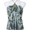 #001 Hot Kiss Halter Top Blue | c. 204 | Size 10