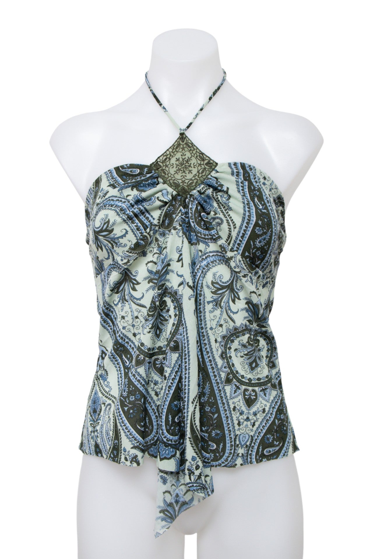 #001 Hot Kiss Halter Top Blue | c. 204 | Size 10