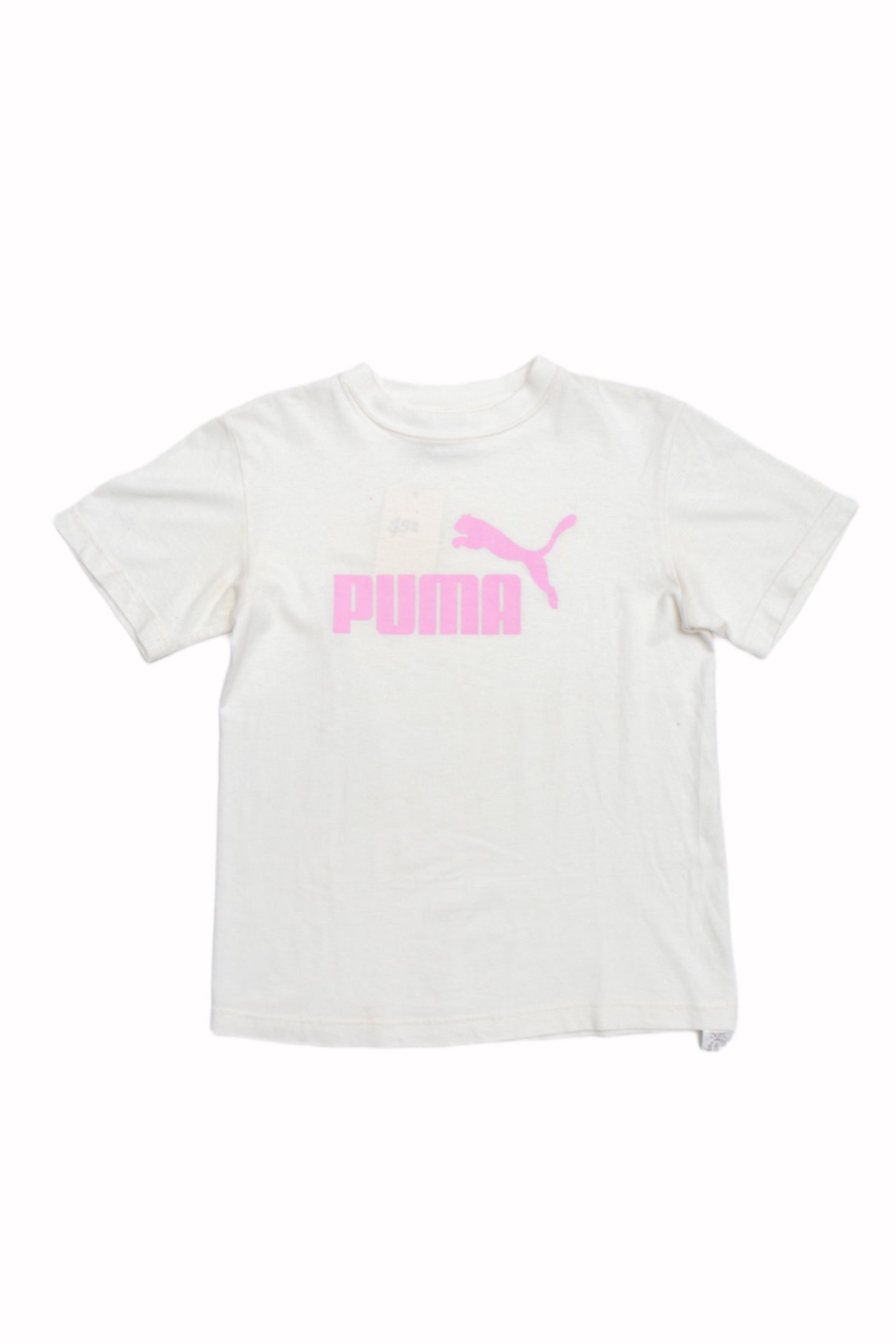 #73 Puma White Tee | Baby Tees & Gowns| Size 10