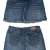 #153 Hydraulic Denim Mini Skirt Blue | c. 190 | Size 6