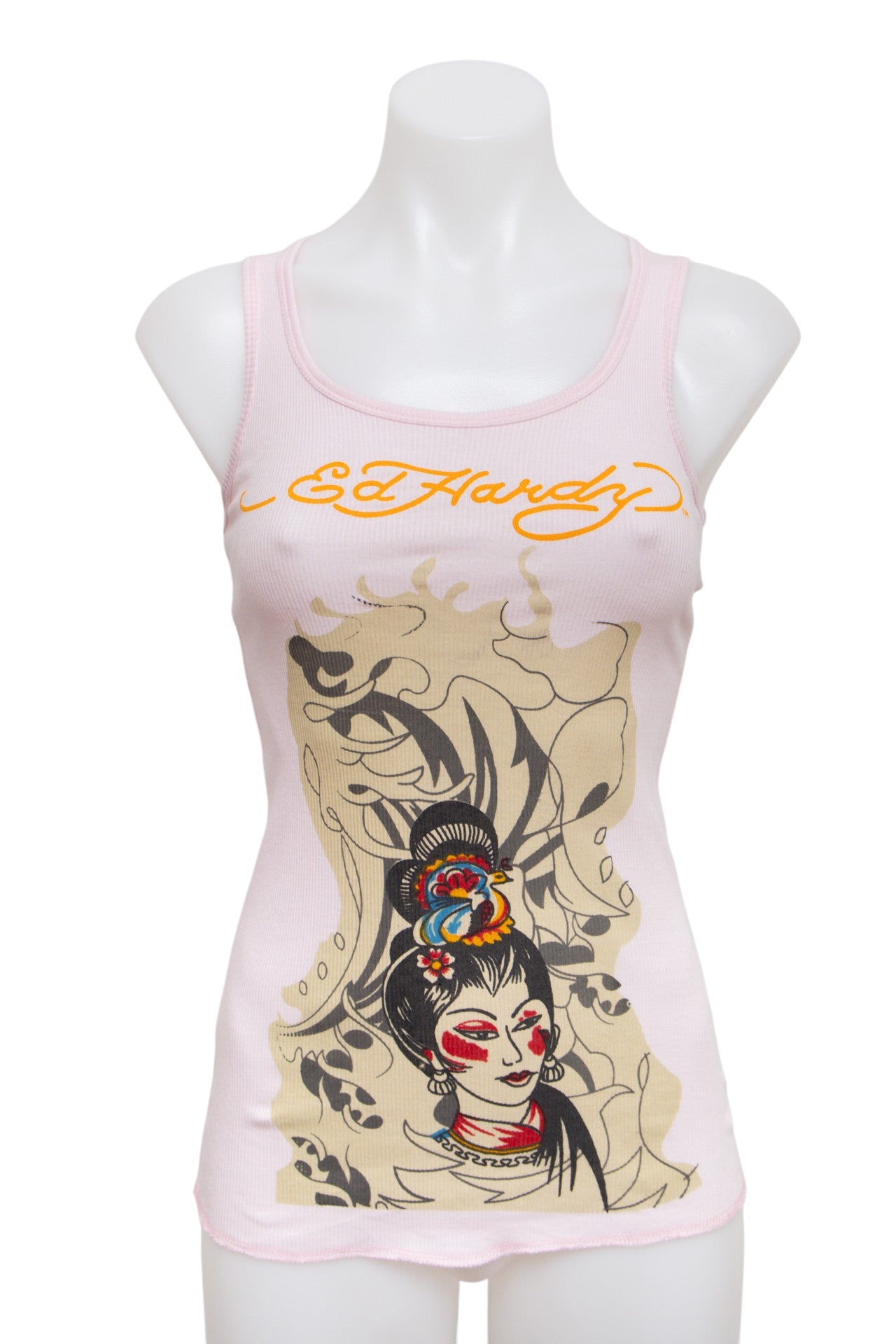 #47 Ed Hardy Tank Top Pink | c. 193 | Size 8/10