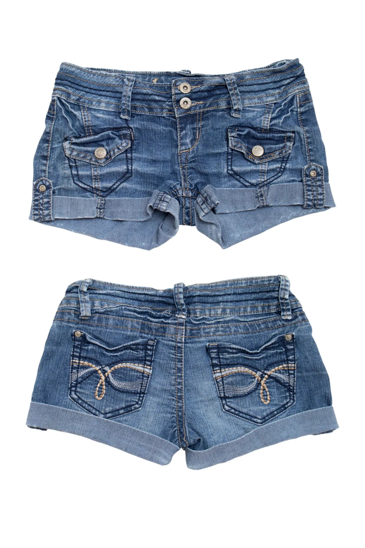 Wallflower Distressed Denim Shorts Blue | c. 166 | Size 8