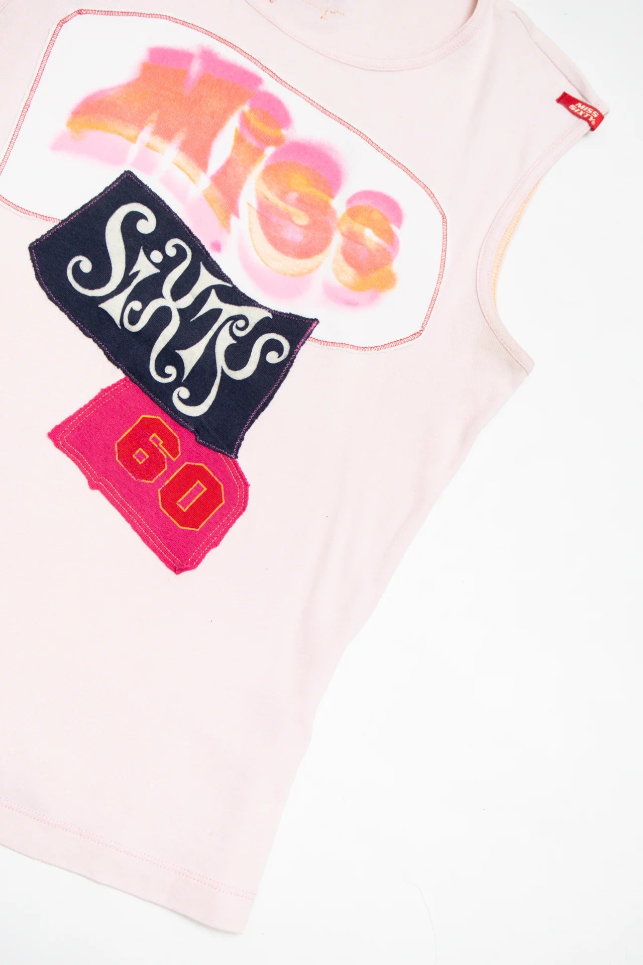 Miss Sixty Sleeveless Logo Top Pink | c. 166 | Size 10