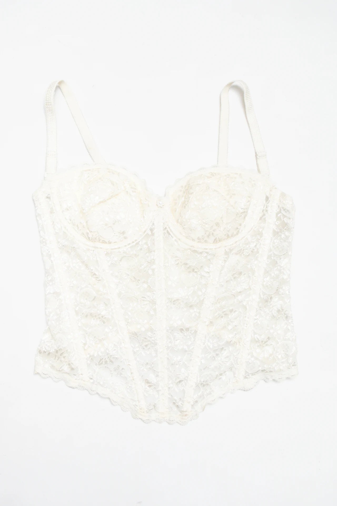 Di Lorenzo Lingerie Bustier Top White | c. 166 | Size Bra 14B