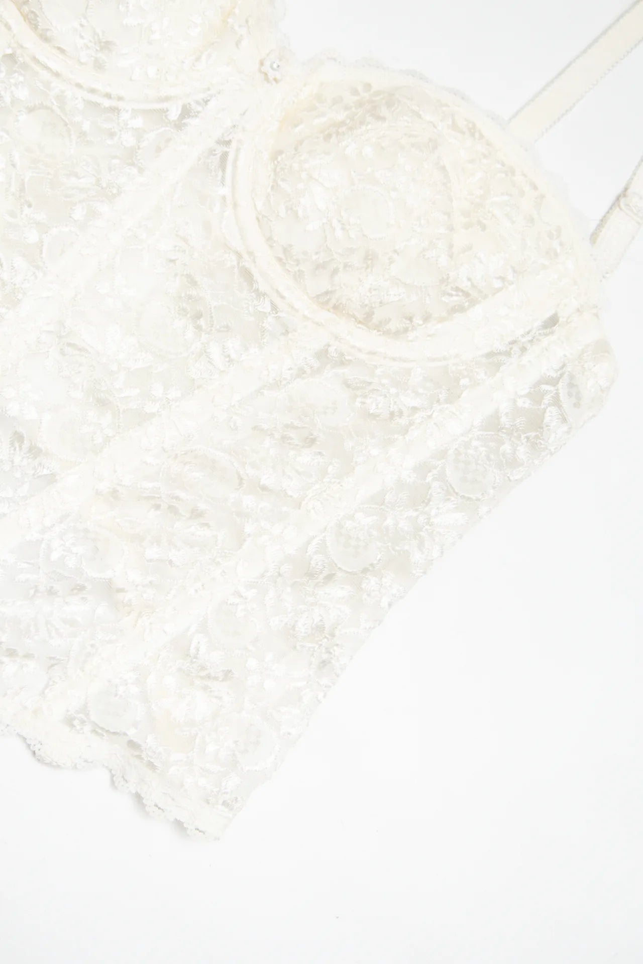 Di Lorenzo Lingerie Bustier Top White | c. 166 | Size Bra 14B