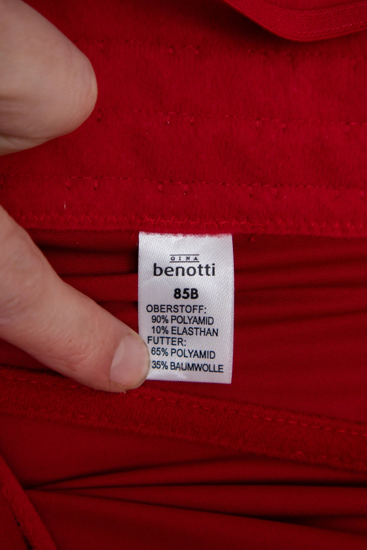 Benotti Bustier Top Red | c. 166 | Size Bra 16B