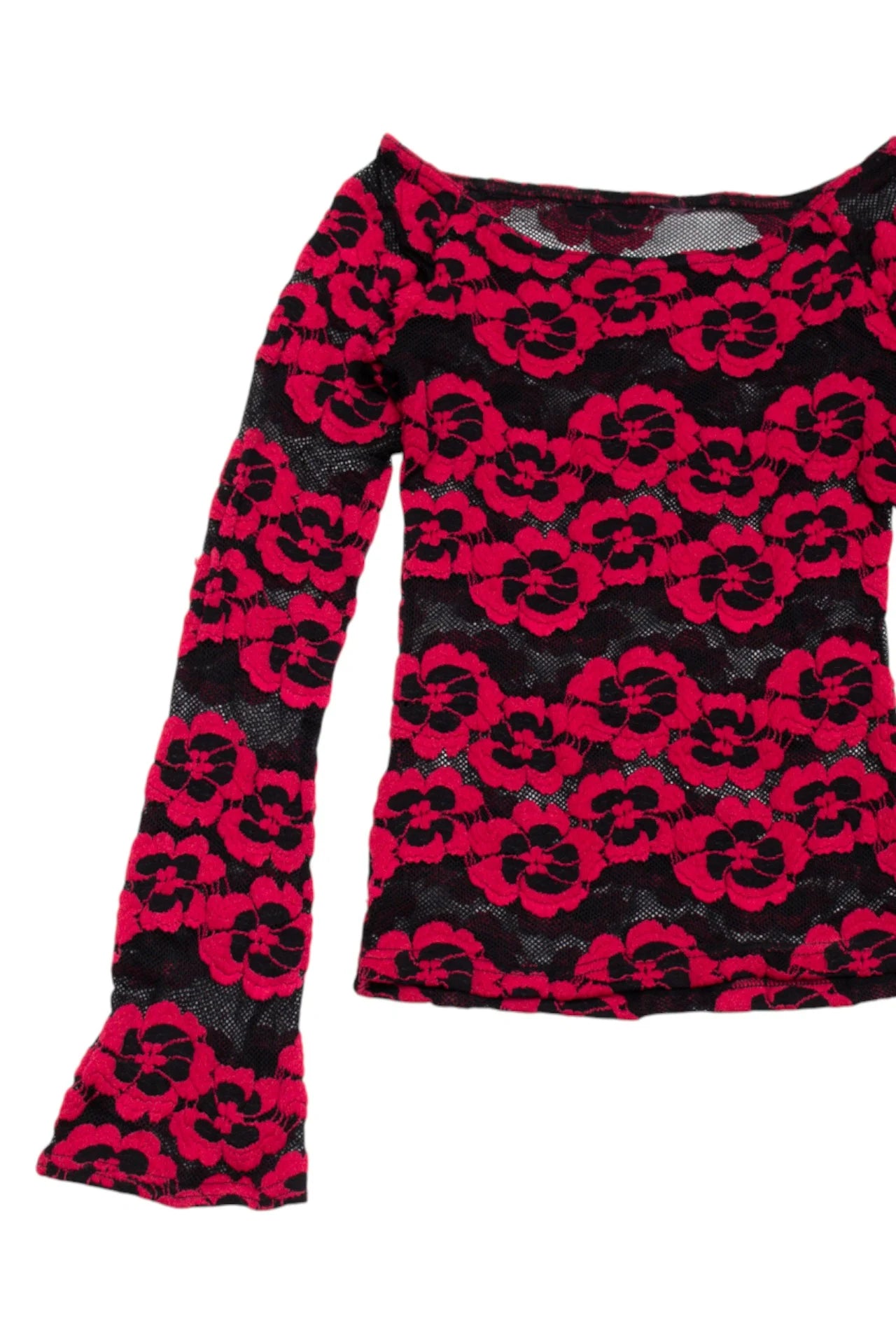 Long Sleeve Lace Top Pink | c. 166 | Size 10