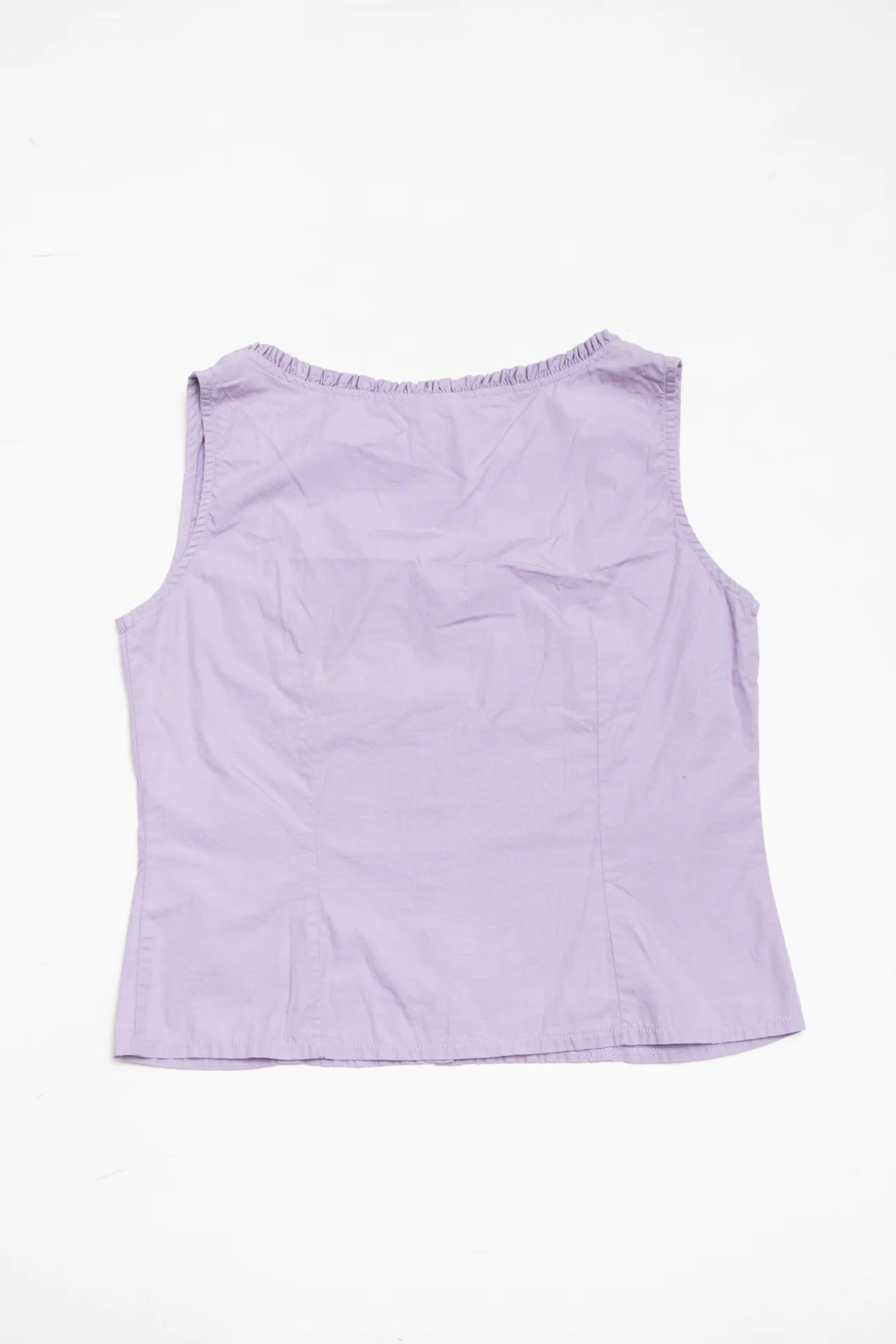 Camaïeu Sleeveless Button Blouse Purple | c. 166 | Size 3XS