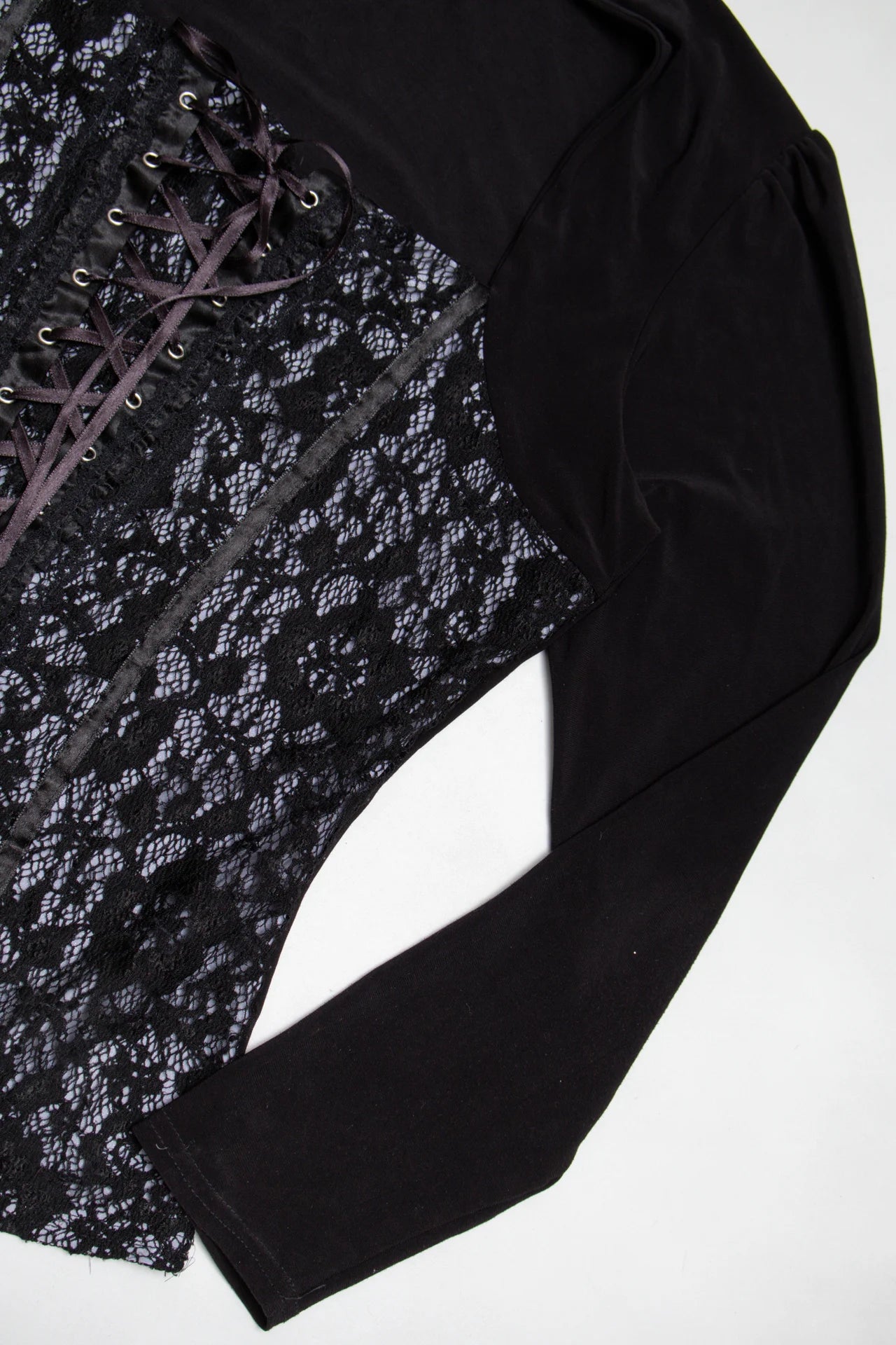 Votre Mode Long Sleeve Corset Top Black | c. 166 | Size 12