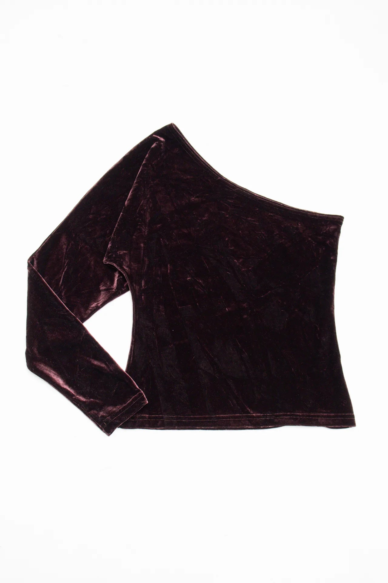 Willi Smith One-shoulder Long Sleeve Top Brown | c. 166 | Size 8