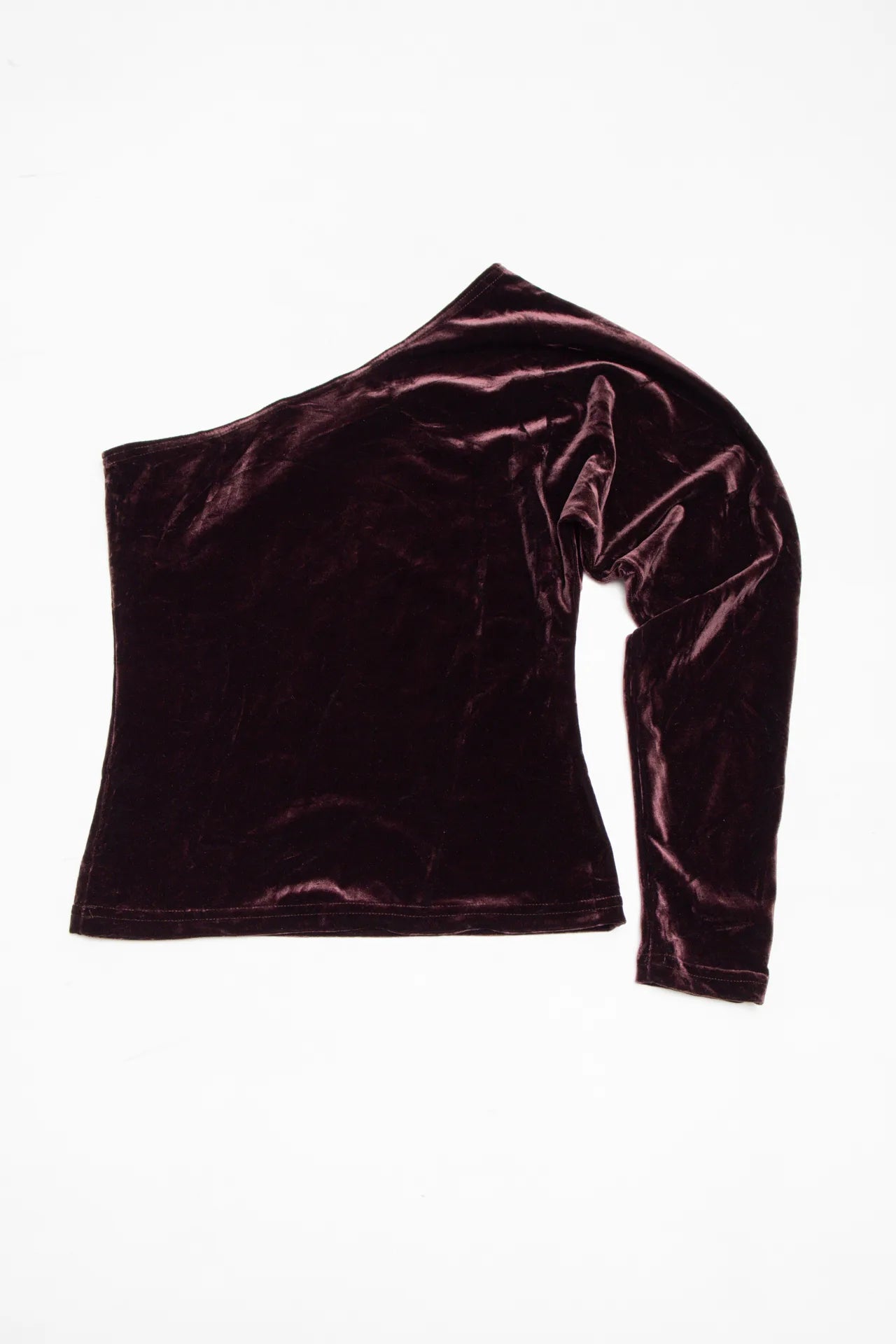 Willi Smith One-shoulder Long Sleeve Top Brown | c. 166 | Size 8