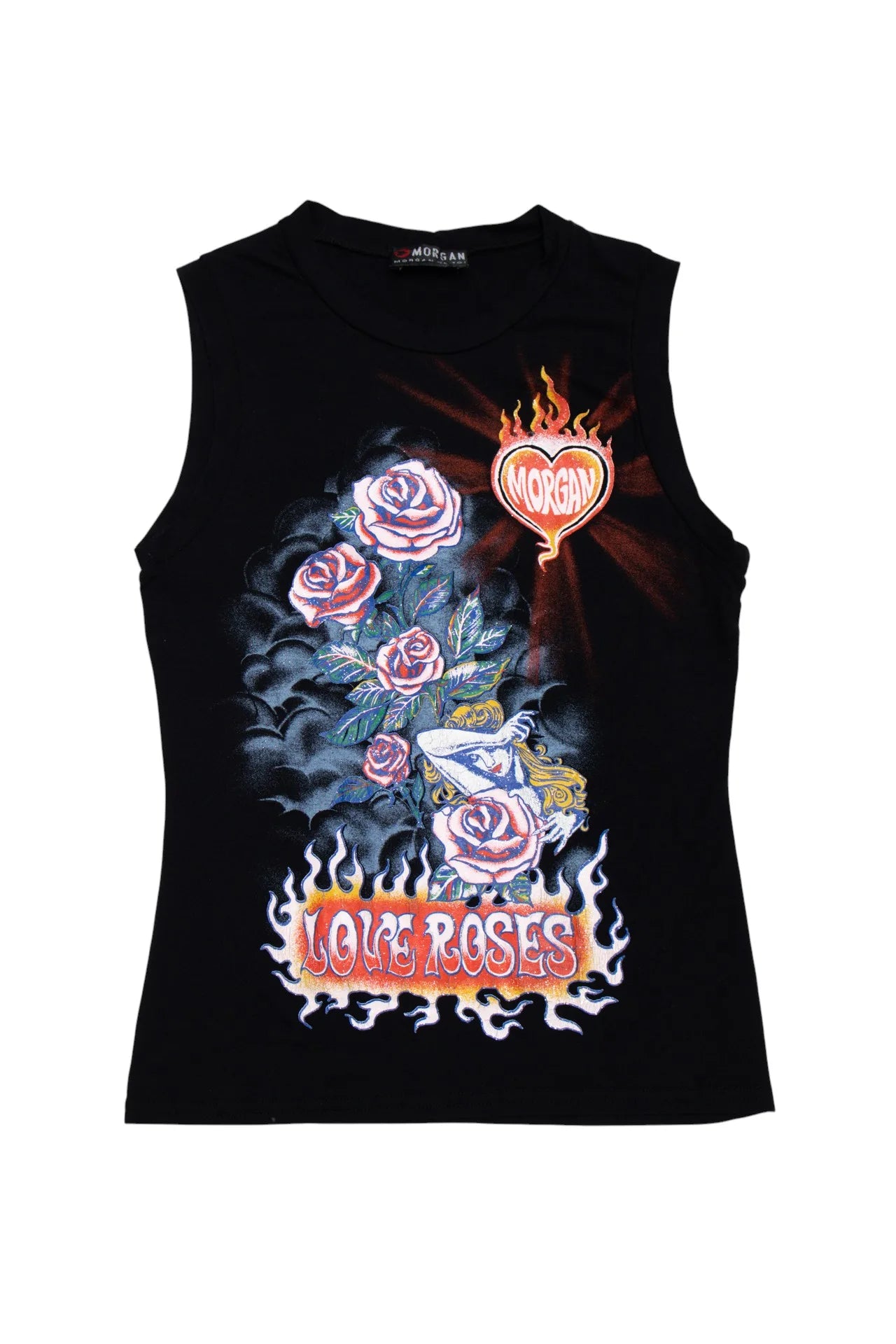 Morgan Graphic Tank Top Black | c. 166 | Size 8