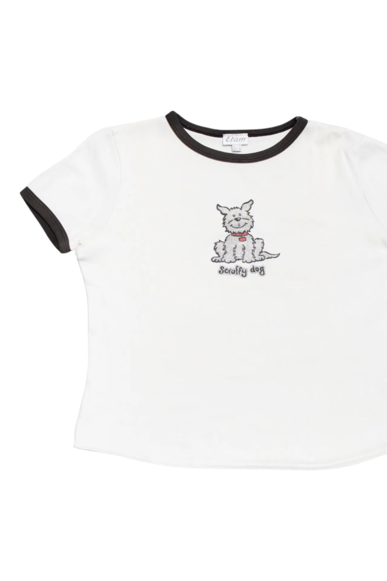 Etam Ringer T-shirt White | c. 166 | Size 10