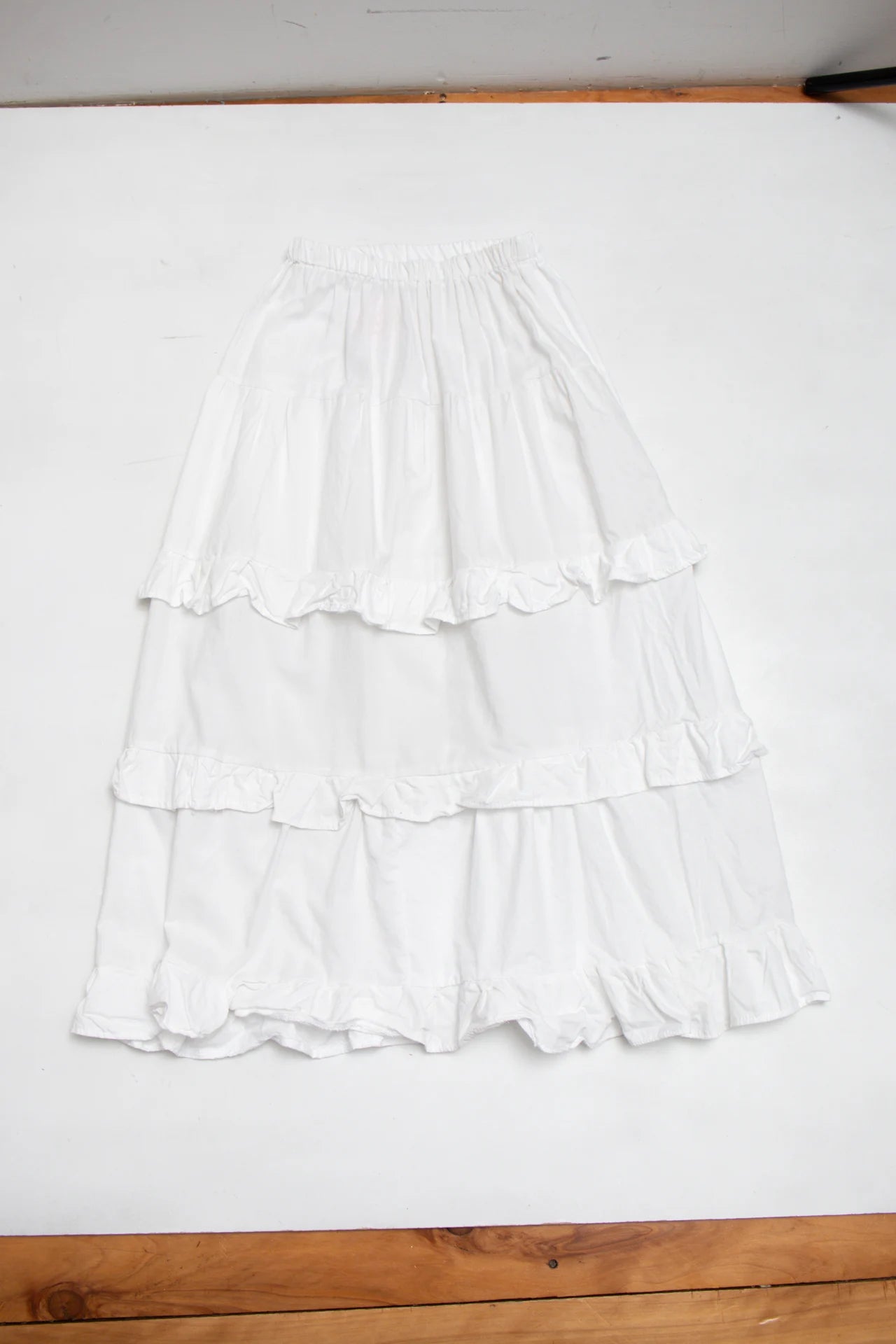 Ruffled Maxi Skirt White | c. | Size 6