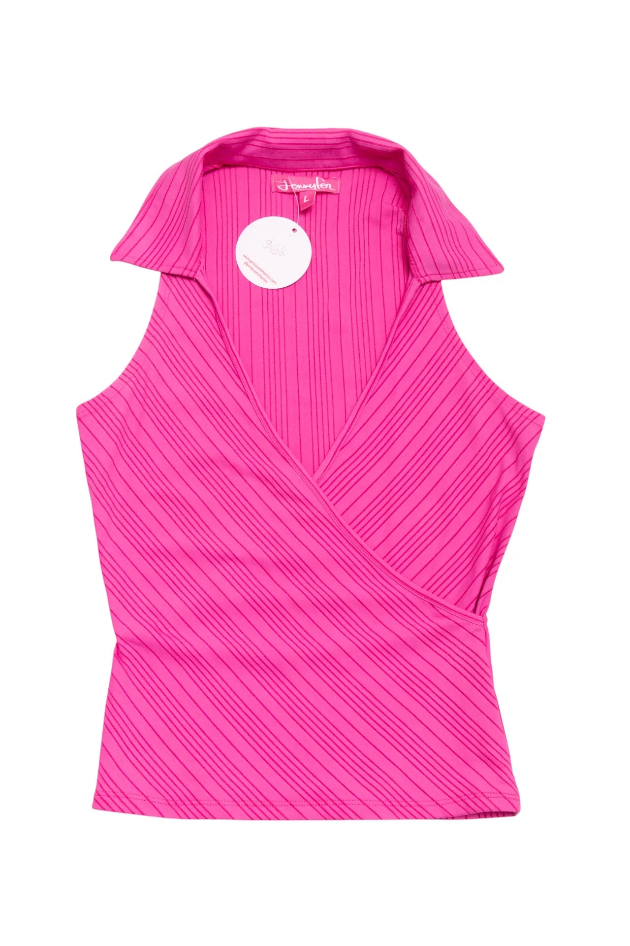 Jennyfer Sleeveless Wrap Top Pink | c. 166 | Size 10