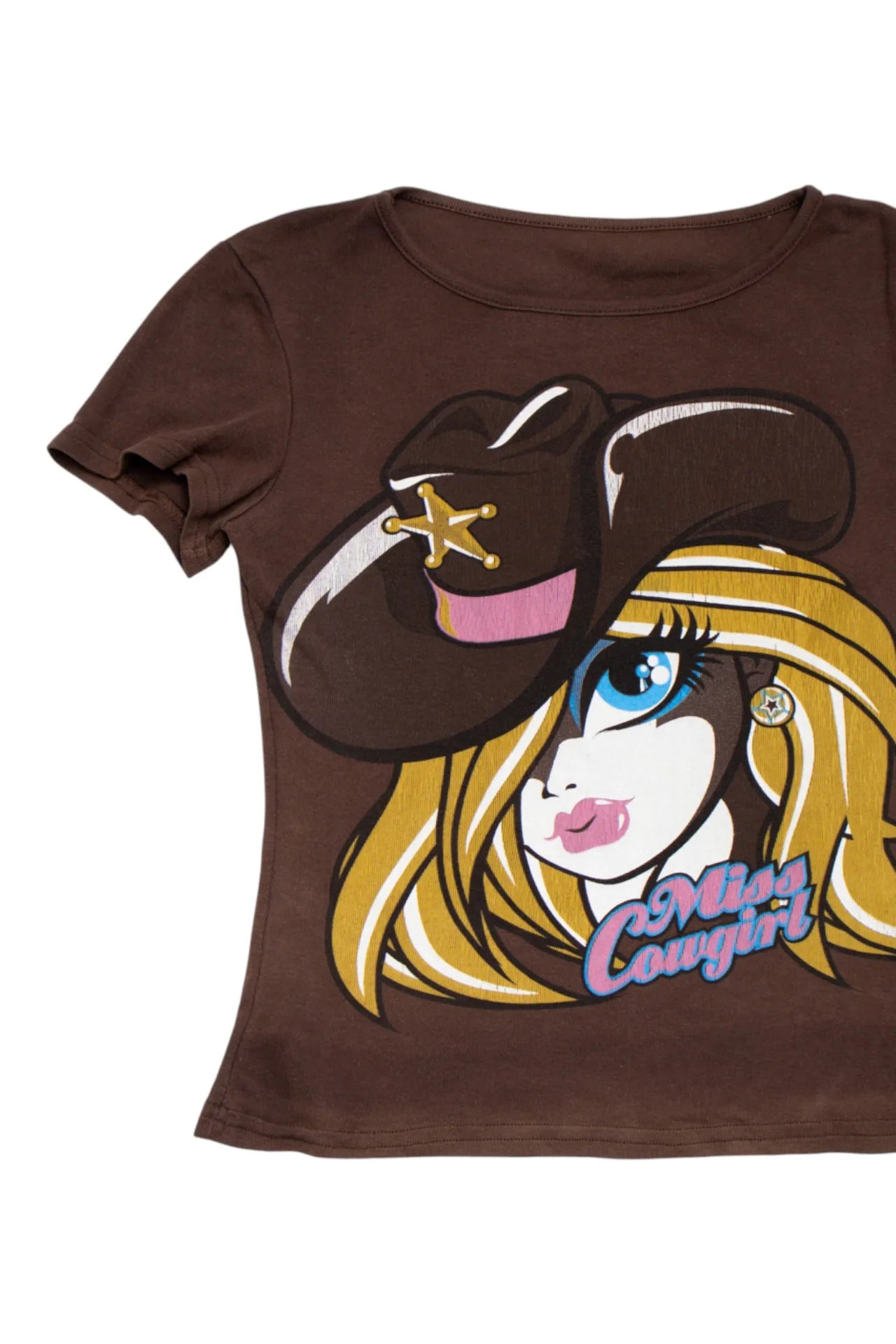 Jennyfer Graphic T-shirt Brown | c. 166 | Size 8