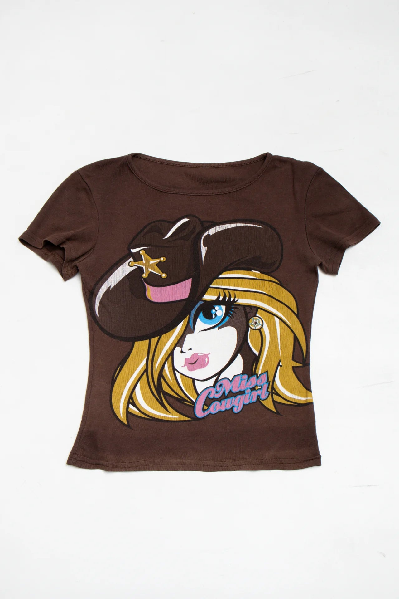 Jennyfer Graphic T-shirt Brown | c. 166 | Size 8