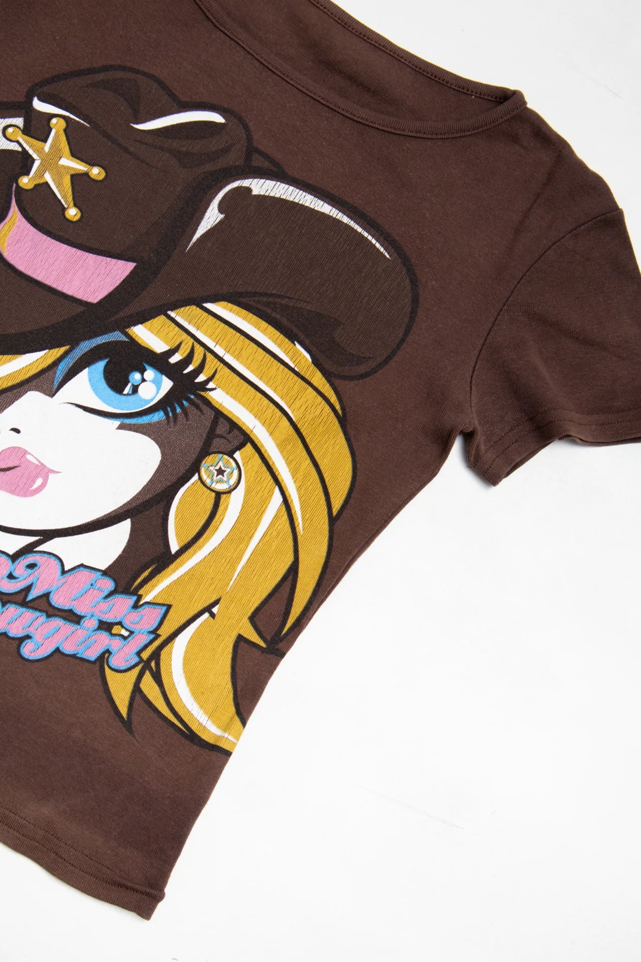 Jennyfer Graphic T-shirt Brown | c. 166 | Size 8