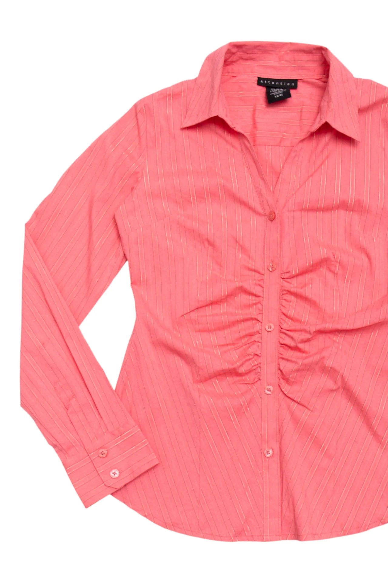 Attention Long Sleeve Button-up Shirt Pink | c. 166 | Size 6