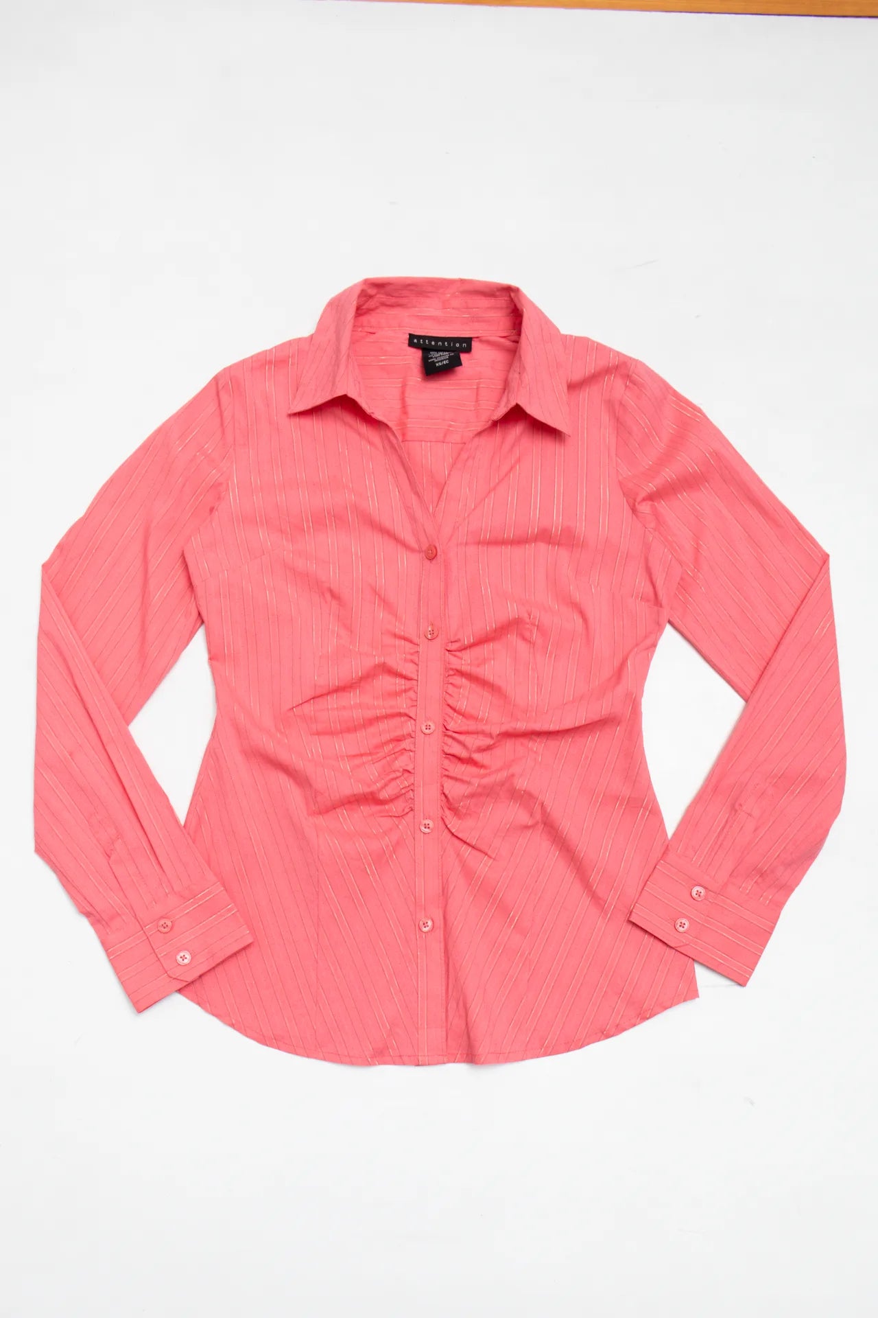 Attention Long Sleeve Button-up Shirt Pink | c. 166 | Size 6