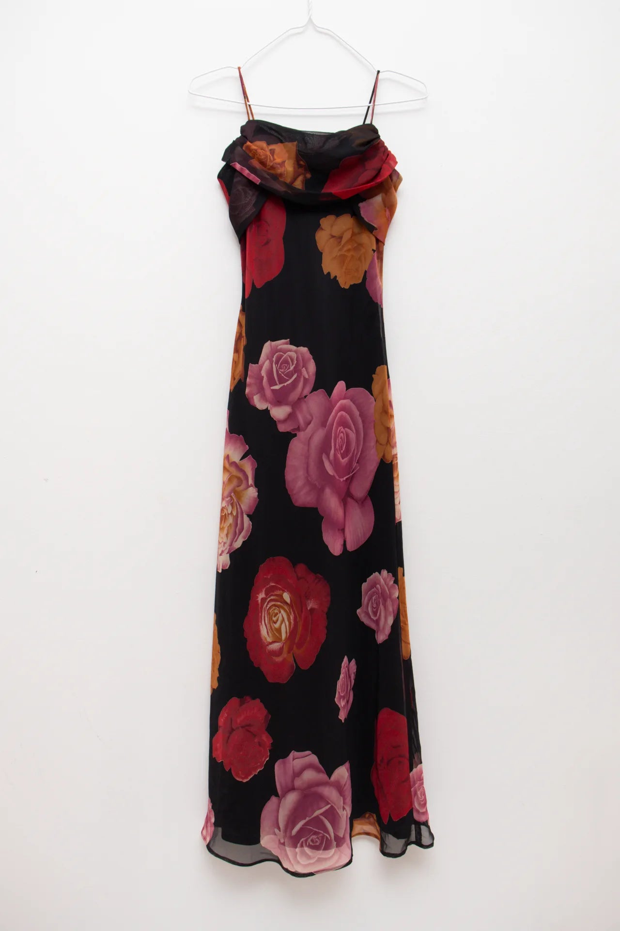 Betsy & Adam By Jaslene Maxi Slip Dress Black | c. 166 | Size 6