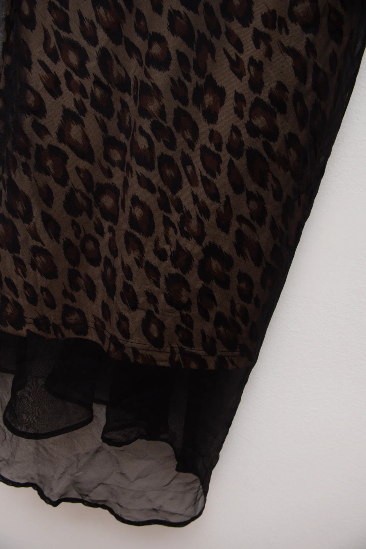 Eye Candy Leopard Print Mesh Slip Dress Brown | c. 166 | Size 6/8