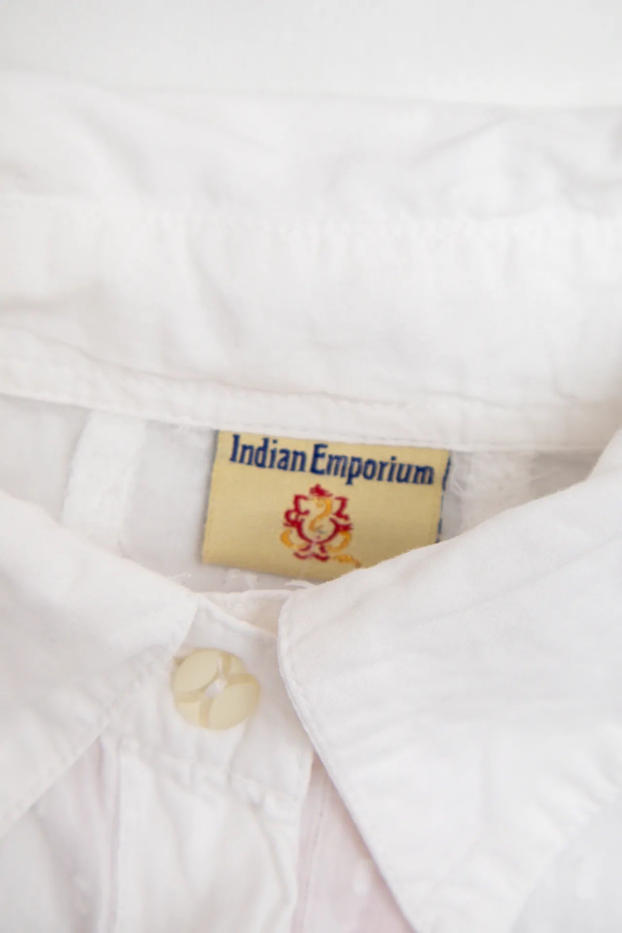 Indian Emporium Button-up Blouse White | c. 166 | Size 12/14