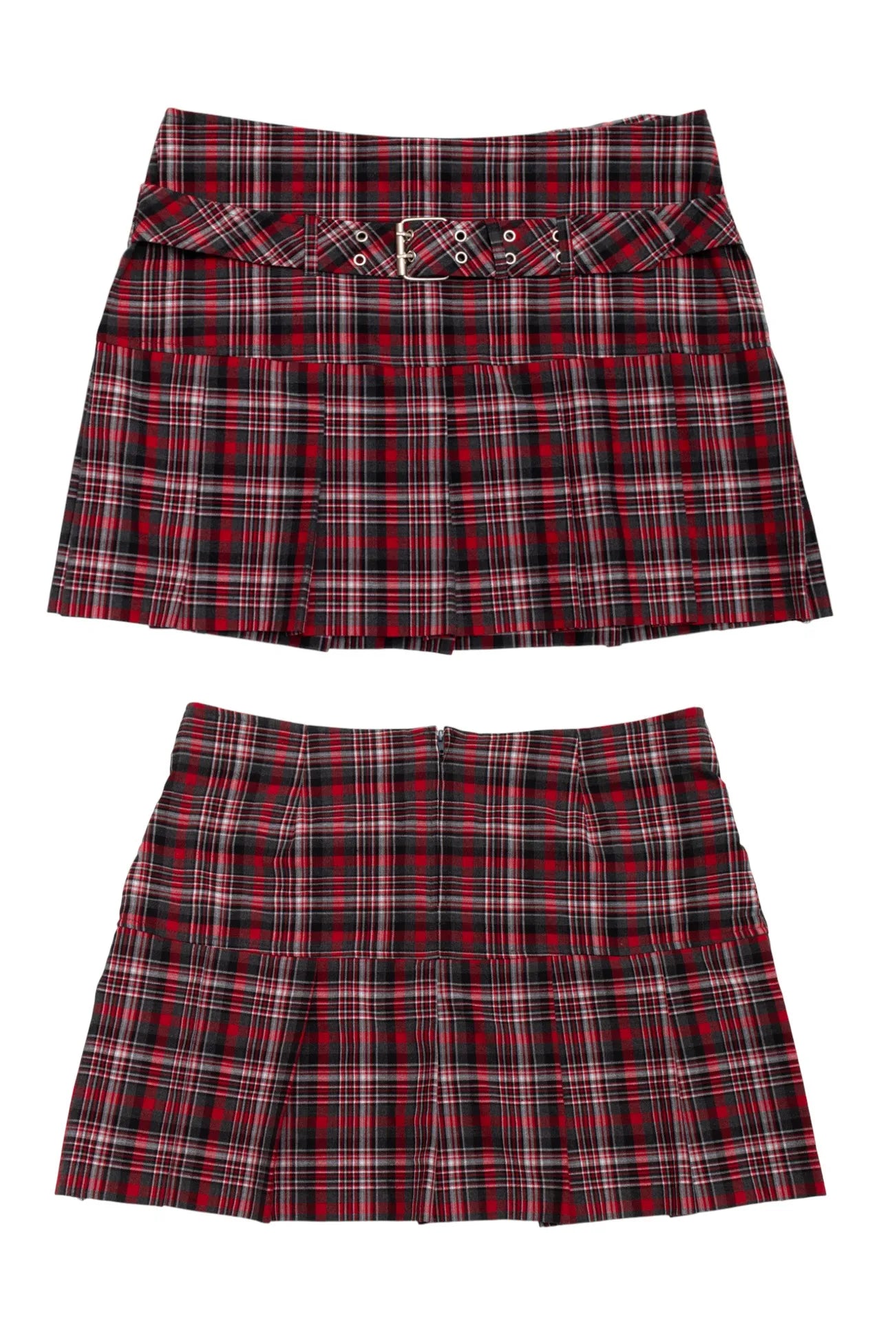 Plaid Mini Skirt Red | c. 167 | Size 10