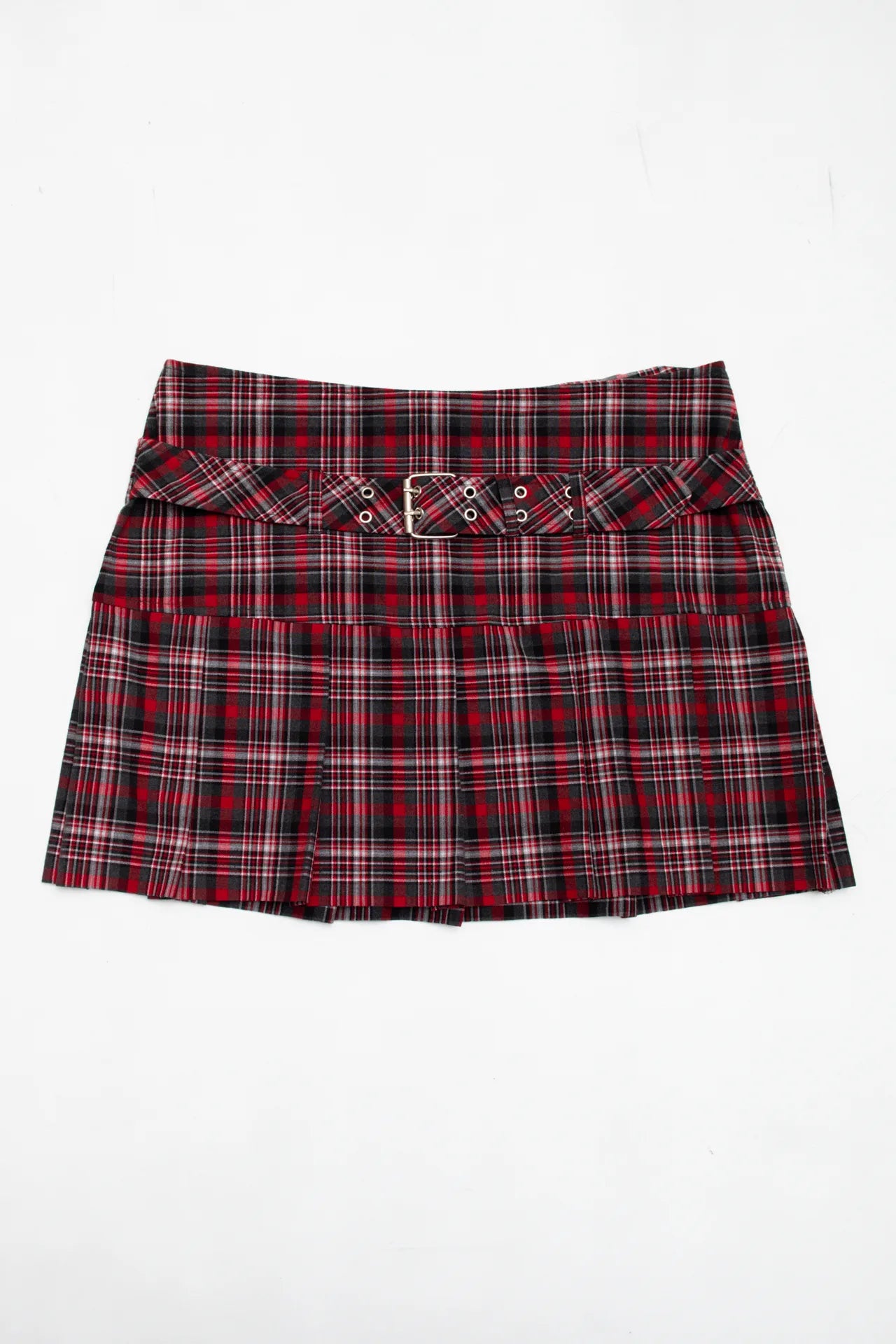 Plaid Mini Skirt Red | c. 167 | Size 10