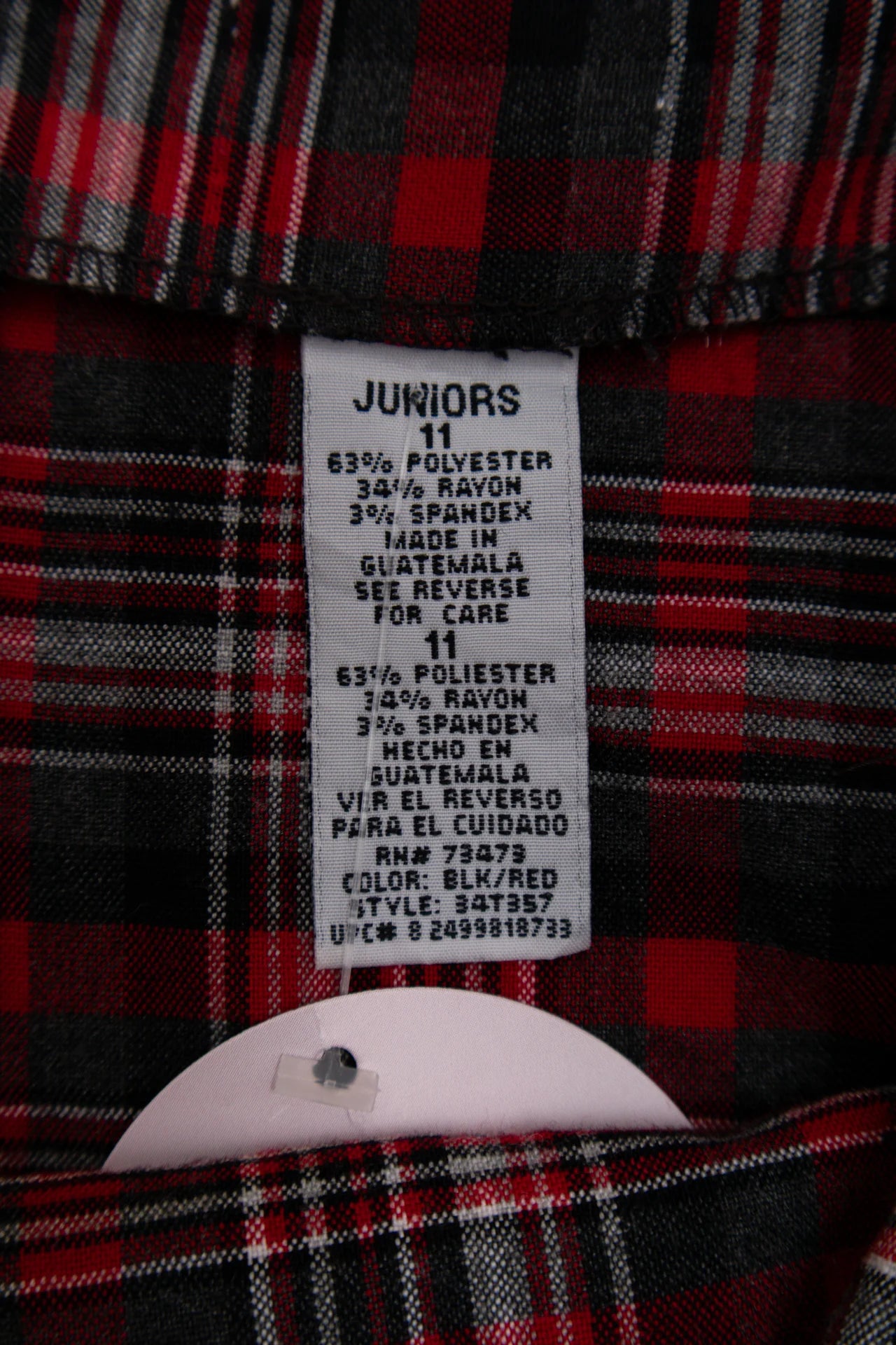 Plaid Mini Skirt Red | c. 167 | Size 10