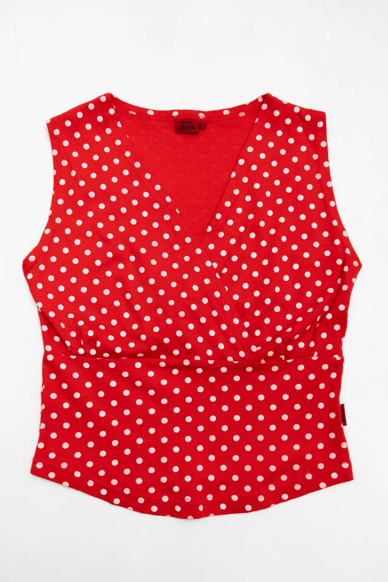 Dite Jeans Sleeveless Top Red | c. 167 | Size 8