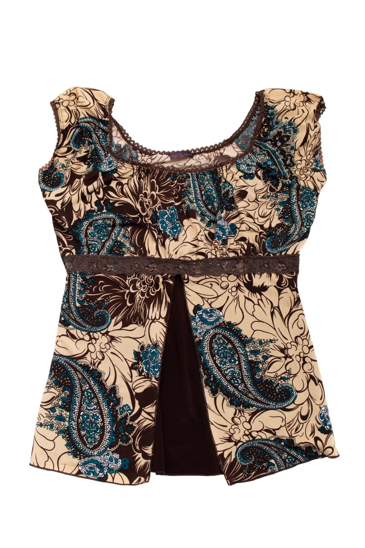 Agenda Cap Sleeve Blouse Brown | c. 167 | Size 12