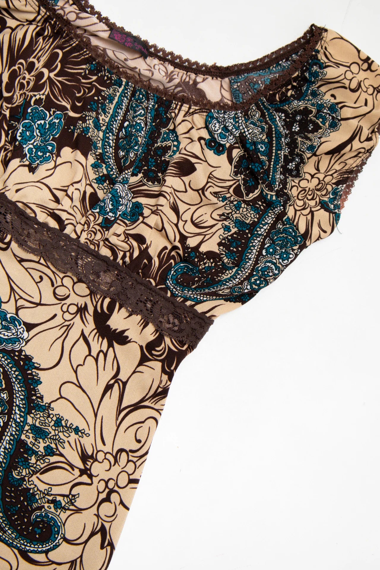 Agenda Cap Sleeve Blouse Brown | c. 167 | Size 12