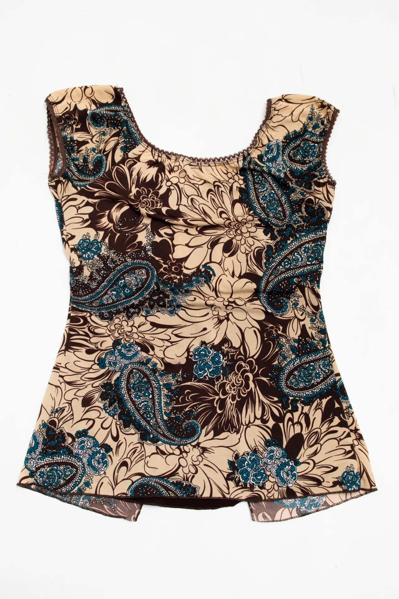 Agenda Cap Sleeve Blouse Brown | c. 167 | Size 12