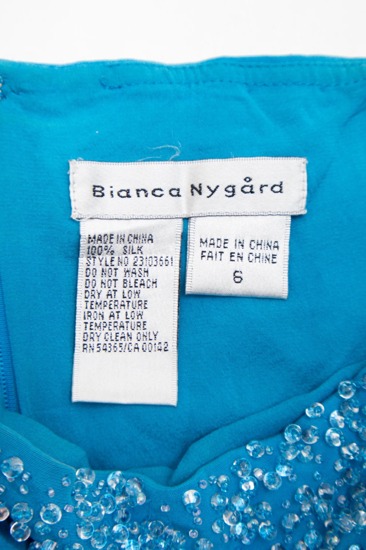 Bianca Nygård Strapless Top Blue | c. 167 | Size 6/8