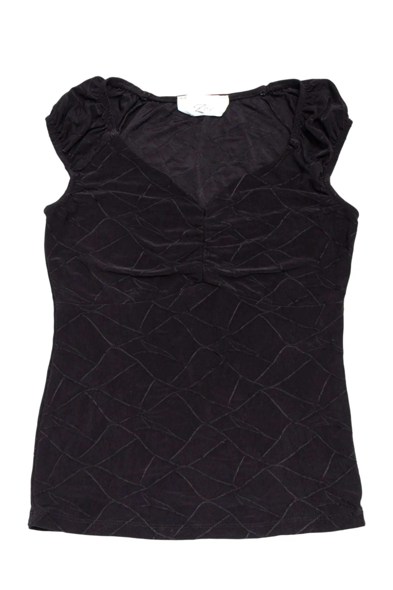 Zoé Cap Sleeve Top Black | c. 167 | Size 8/10